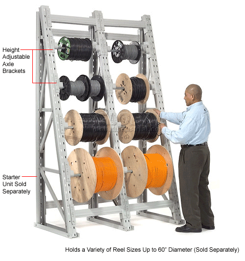 Global Industrial™ Reel Rack Add-On Unit 36"W X 24"D X 96"H | 653183 ...