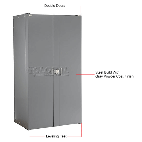 Global Industrial 662147YL Global Industrial™ 16-Gauge Deep Door Bin Cabinet,  132 Yellow Bins, 38 x 24 x 72, Assembled