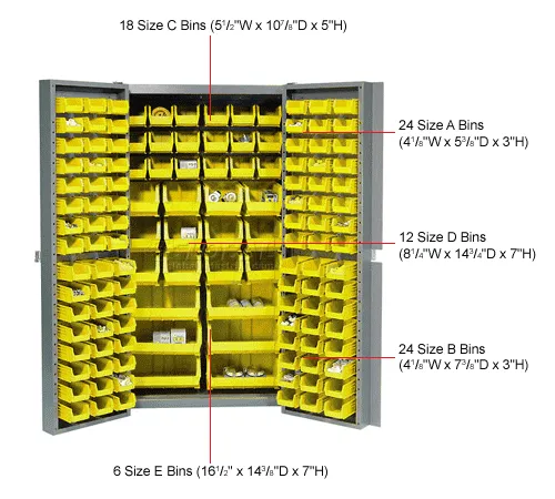 Valley Craft Bin & Shelf Cabinets - Deep Door, 48W x 78H / Door Bins