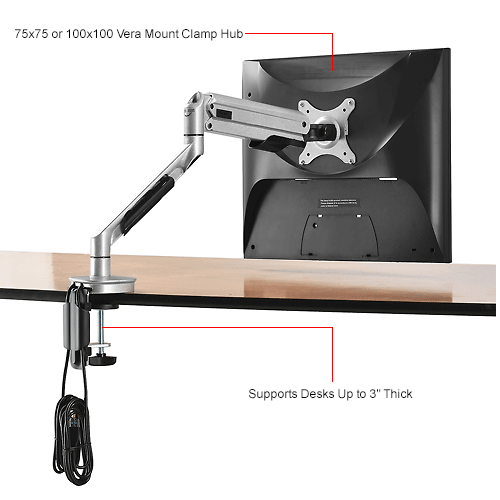 Interion® Single Monitor Desk Mount
																			