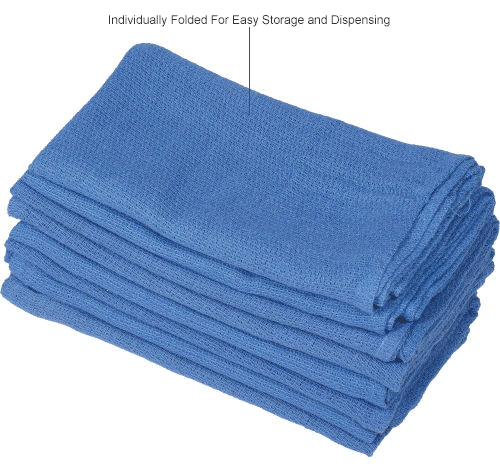 Global Industrial&#153; 100% Cotton Blue Huck Towels, 25 Lb. Box 