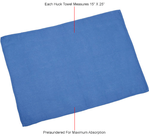 Global Industrial&#153; 100% Cotton Blue Huck Towels, 25 Lb. Box 