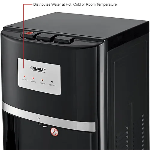 Global Industrial® Tri-Temp Non-Filtered Water Dispenser, Black