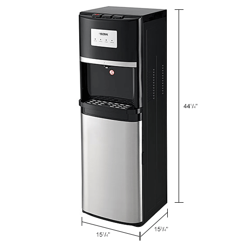 Global Industrial® Tri-Temp Non-Filtered Water Dispenser, Black With Stainless
																			
