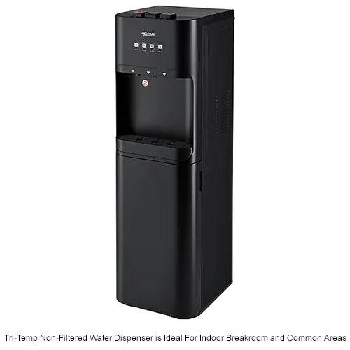 Global Industrial  Tri-Temp UV-C Filter Water Dispenser, Black