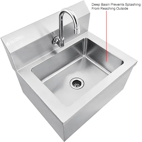Wall mounted stainless steel sink discount