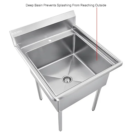 Global Industrial™ Stainless Steel Utility Sink W/8