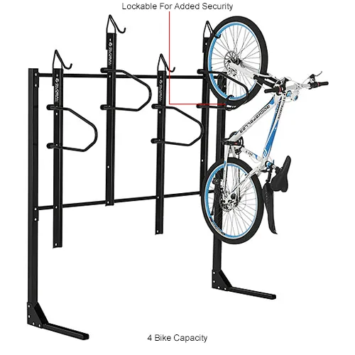 Secure vertical bike cheap storage