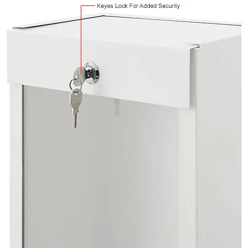 Global Industrial Fire Extinguisher Cabinet, Surface Mount, Fits 2 1 2 5 Lbs 670597