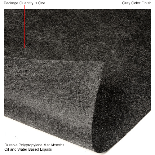 Global Industrial&#153; Universal High Traffic Sorbent Mat, Heavyweight, 30"W x 300'L, Gray
