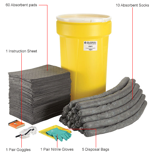 Global Industrial&#153; Universal Spill Drum Kit, 55 Gallon