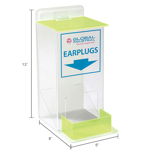 Hearing Protection Ear Plug Dispensers Global Acrylic Safety PPE