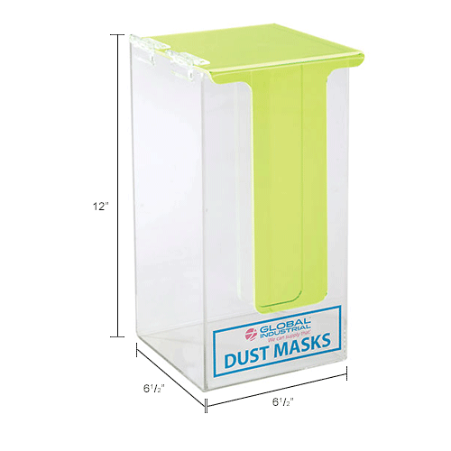 Global Industrial™ Acrylic Safety PPE Dispenser, Dust Mask Dispenser