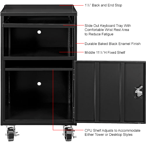 Global Industrial™ Mobile Computer Cabinet, 27