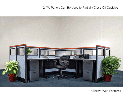 Partition Raceway Interion® Deluxe Non-Electric Office Partition Panel with Raceway, 24-1 ...