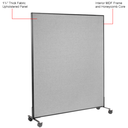 Interion® Mobile Office Partition Panel, 60-1/4