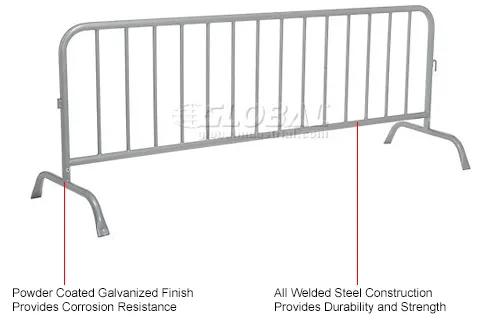 Global Industrial™ Steel Crowd Control Barrier 102'L x 40