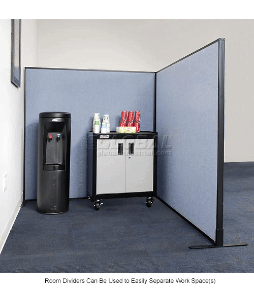 Interion® Freestanding 2Panel Corner Room Divider, 481/4"W x 72"H