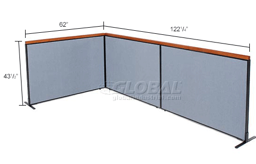 Deluxe Freestanding 3-Panel Corner Room Divide
																			