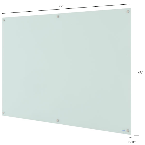 Global Industrial Magnetic Glass Dry Erase Board, 72 W x 48 H
																			