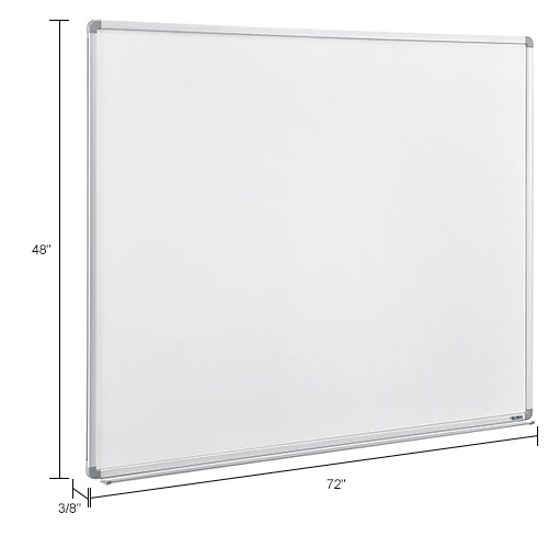 Global Industrial™ Melamine Dry Erase Whiteboard 72 x 48 Double Sided