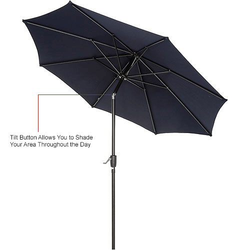  Global Industrial Outdoor Umbrella, 8-1/2', Blue
																			