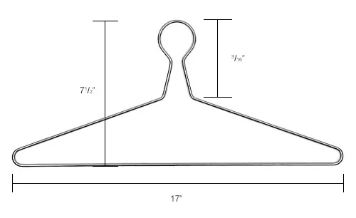 Interion Closed Loop Coat Hangers Heavy Duty Chrome Anti