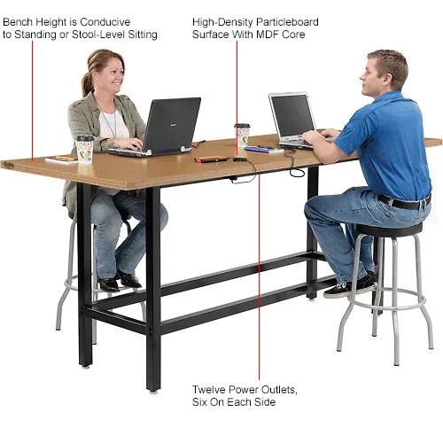 Interion® Standing Height Table With Power, 96 Interion® Standing Height Table With Power, 96