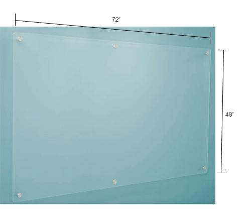 Frosted Glass Dry Erase Board - 72 x 48
																			