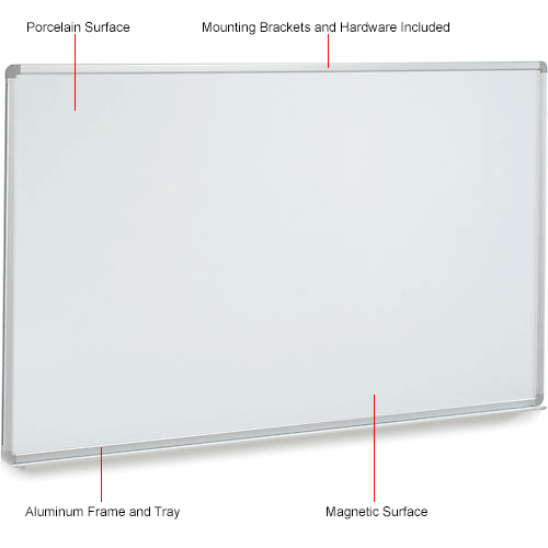 Global Industrial™ Porcelain Dry Erase White Board 60 x 48