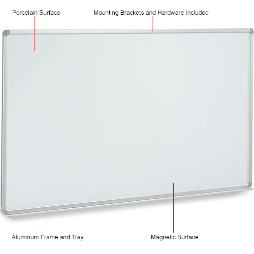 48 x 36 Porcelain Whiteboard
																			