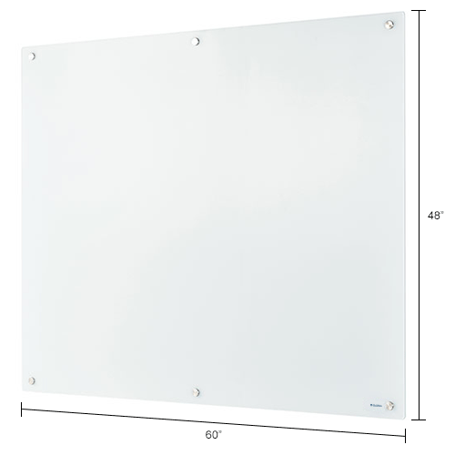 Global Industrial™ Glass Whiteboard, White, 60" x 48" 695511
