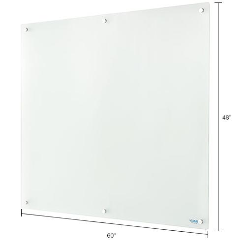 Global Industrial™ Frosted Glass Dry Erase Board, 60" x 48" 695512