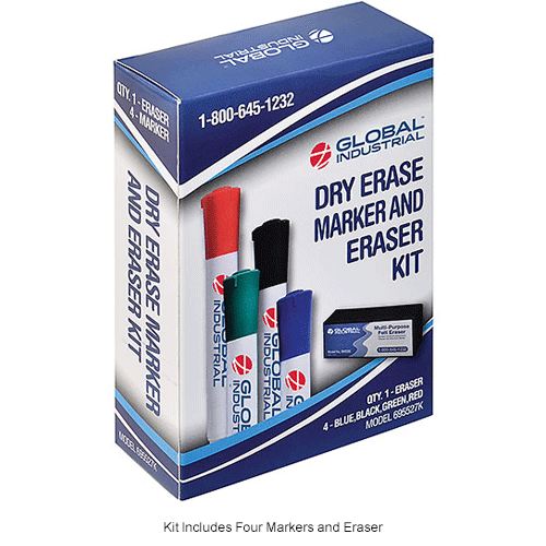 Global Industrial&#8482; Dry Erase Marker and Eraser Kit