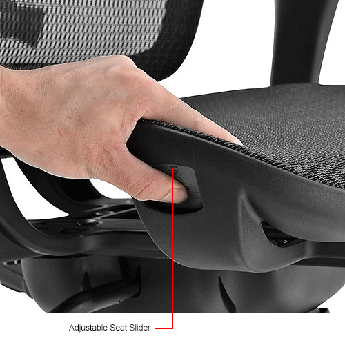 Interion® Ergonomic Chair With High Back & Adjustable Arms, Mesh, Black