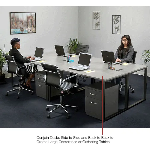 Interion® Open Plan Office Desk - 72