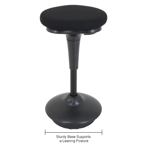 Active Seating Stool - Fabric - 25"H - 33"H - Black