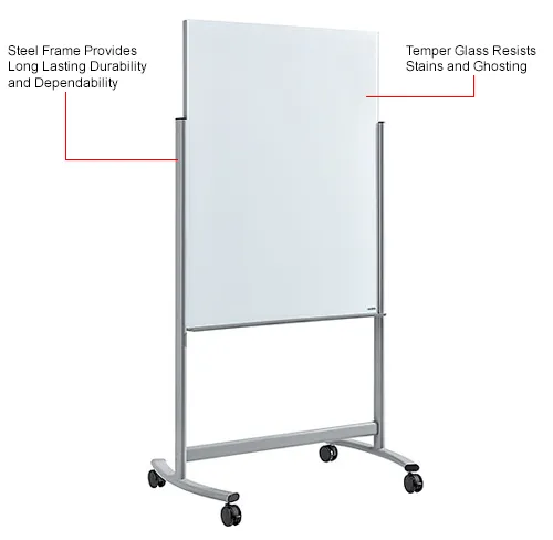 Global Industrial™ Frosted Glass Dry Erase Board, 36W x 24H