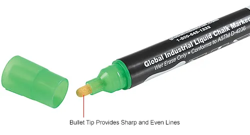 Global Industrial™ Wet Erase Chalk Markers - Pastels - Pack of 4