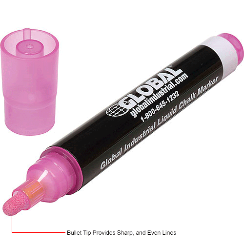Global Industrial™ Wet Erase Chalk Markers - Pastels - Pack of 4
																			