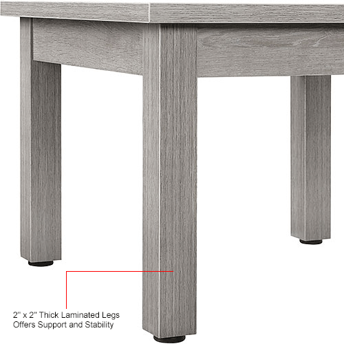 Interion® Wood End Table 24" x 24" Gray