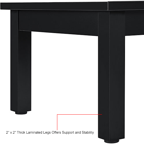 Interion® Wood Coffee Table 48" x 24" Black