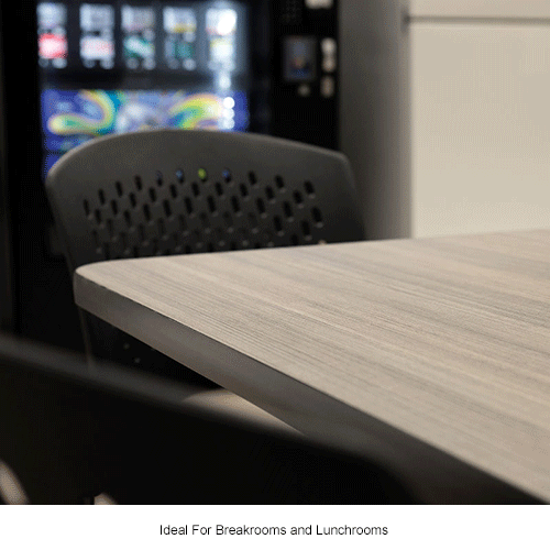 Interion® Counter Height Restaurant Table, 60"L x 30"W, Charcoal