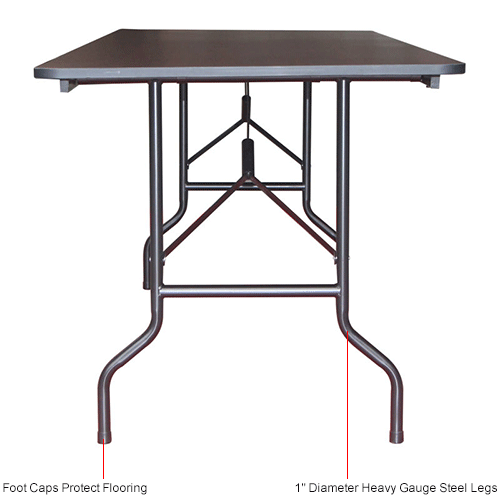 Interion&#174; Folding Wood Table, 96"W x 30"D, Walnut