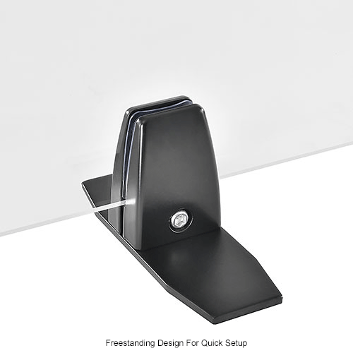 Interion® Freestanding Clear Desk Divider, 36"W x 24"H