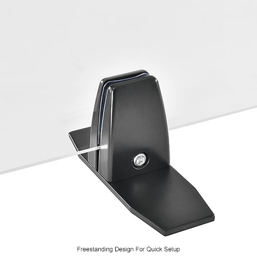 Interion® Freestanding Clear Desk Divider, 60"W x 24"H