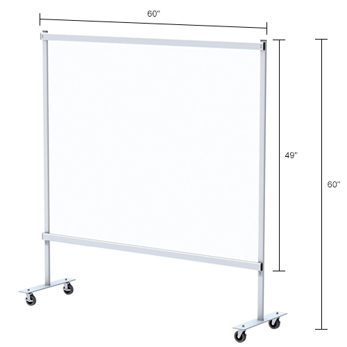 Global Industrial™ Clear Mobile Divider, Vinyl, 60