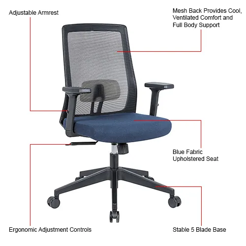 Office chair discount with seat slider