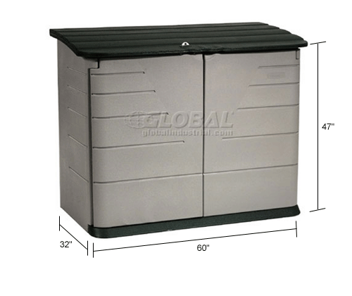 rubbermaid horizontal outdoor storage shed fg374701olvss