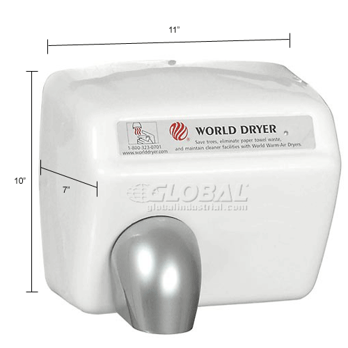 120V Model 0212 by WORLD Automatic Hand Dryer ; Replaces Mod 0210 NOVA 5 